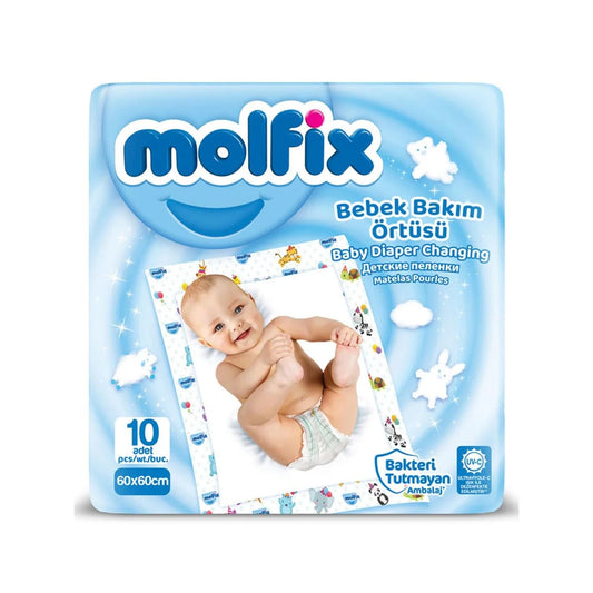 Molfix – Shtroja Njëpërdorimshme për Ndërrimin e Bebit, 60 × 60 cm – foto 2