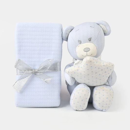 Set Dhuratë për Bebe – Batanije 100 × 75 cm dhe Lodër Pellushi, 2‑në‑1 – foto 3