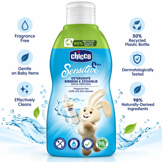 Chicco Pastrues për Shishe, Biberonë dhe Enë të Bebes – Baby Bottle Cleaner 300 ml