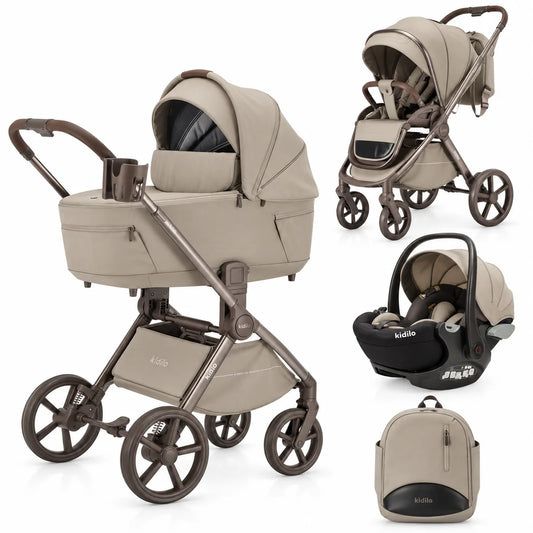 Karrocë Kidilo Ancona – Set 4 në 1 për Bebe