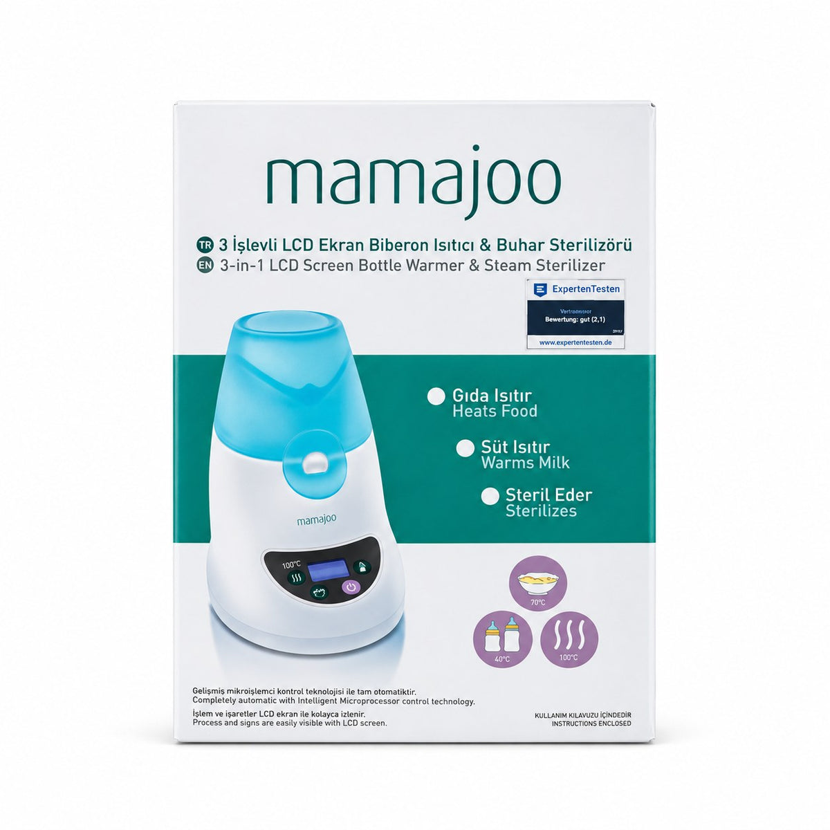 Mamajoo 3-në-1 – Ngrohës Digjital për Qumësht dhe Ushqim me Sterilizues