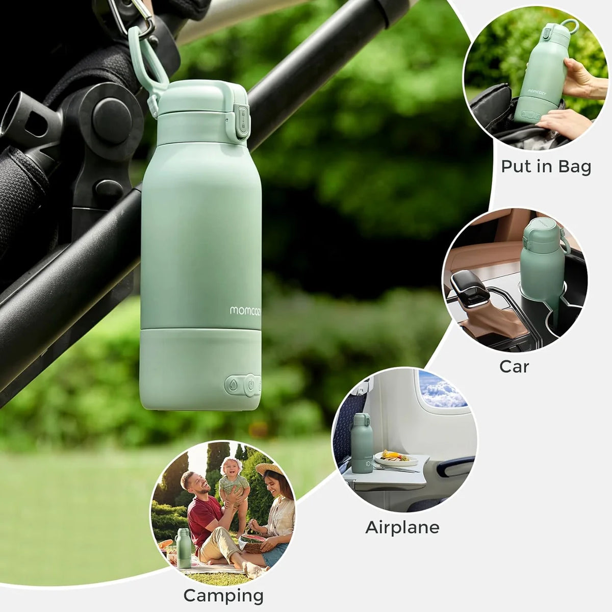 Momcozy MW05 – Ngrohës Portativ për Qumësht dhe Ujë, 500 ml