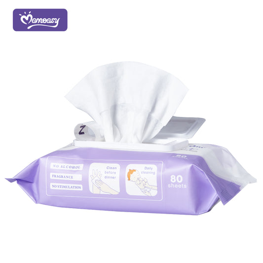 Momeasy – Peceta të Lagura për Bebe, Pa Alkool – 80 Copë