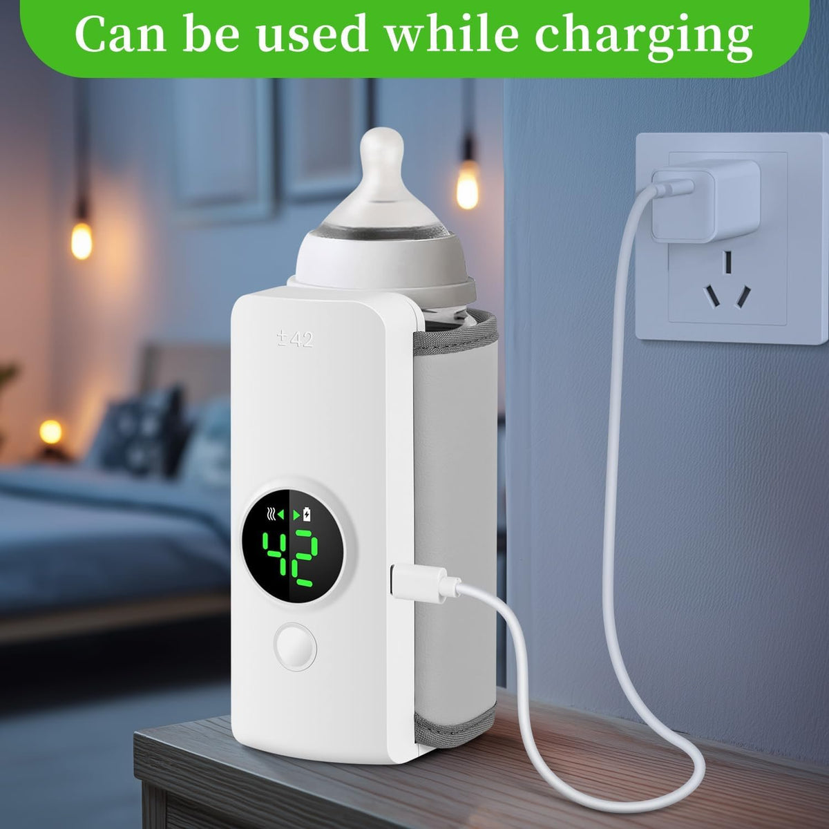 Ngrohës Portativ për Biberon – 6000mAh, Ngrohje 360° dhe 6 Nivele Temperature