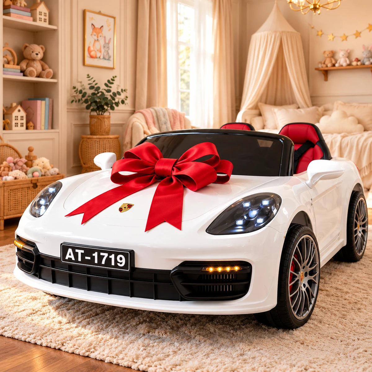 Porsche Super Sport – Makinë Elektrike Premium për Fëmijë me 2 Ulëse Leather dhe Telekomandë