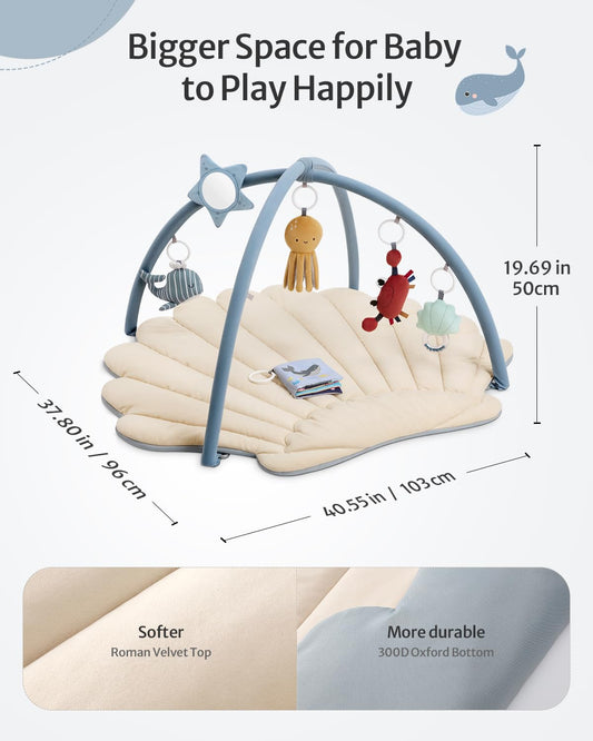 Shell Baby Play Gym + Vendlojë për Playpen – Set me 2 Pjesë
