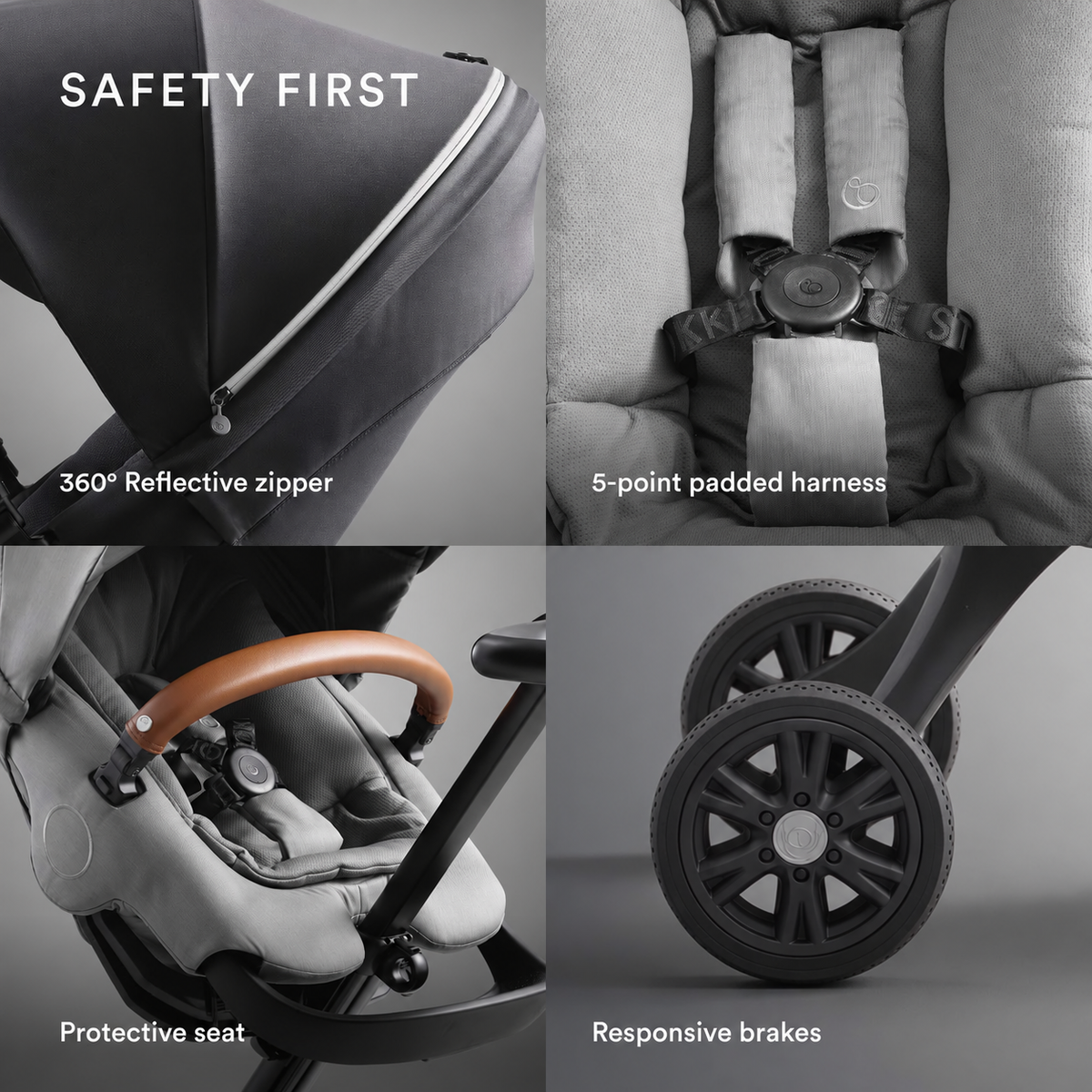 Stokke Xplory X Rich Black – Karrocë Premium me Ulëse të Rregullueshme