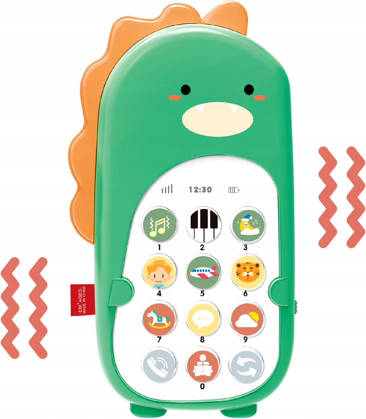 Telefon Lodër Edukativ për Fëmijë me Dinosaur që Vallëzon, Muzikë dhe Dridhje