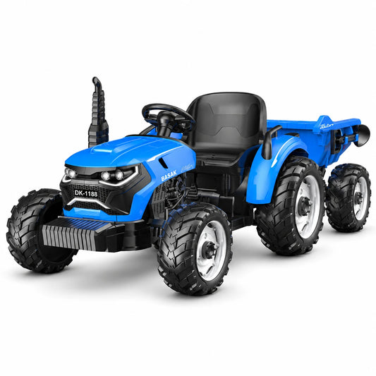 Traktor Elektrik për Fëmijë Speed Track 24V me Rimorkio, EVA dhe Telekomandë