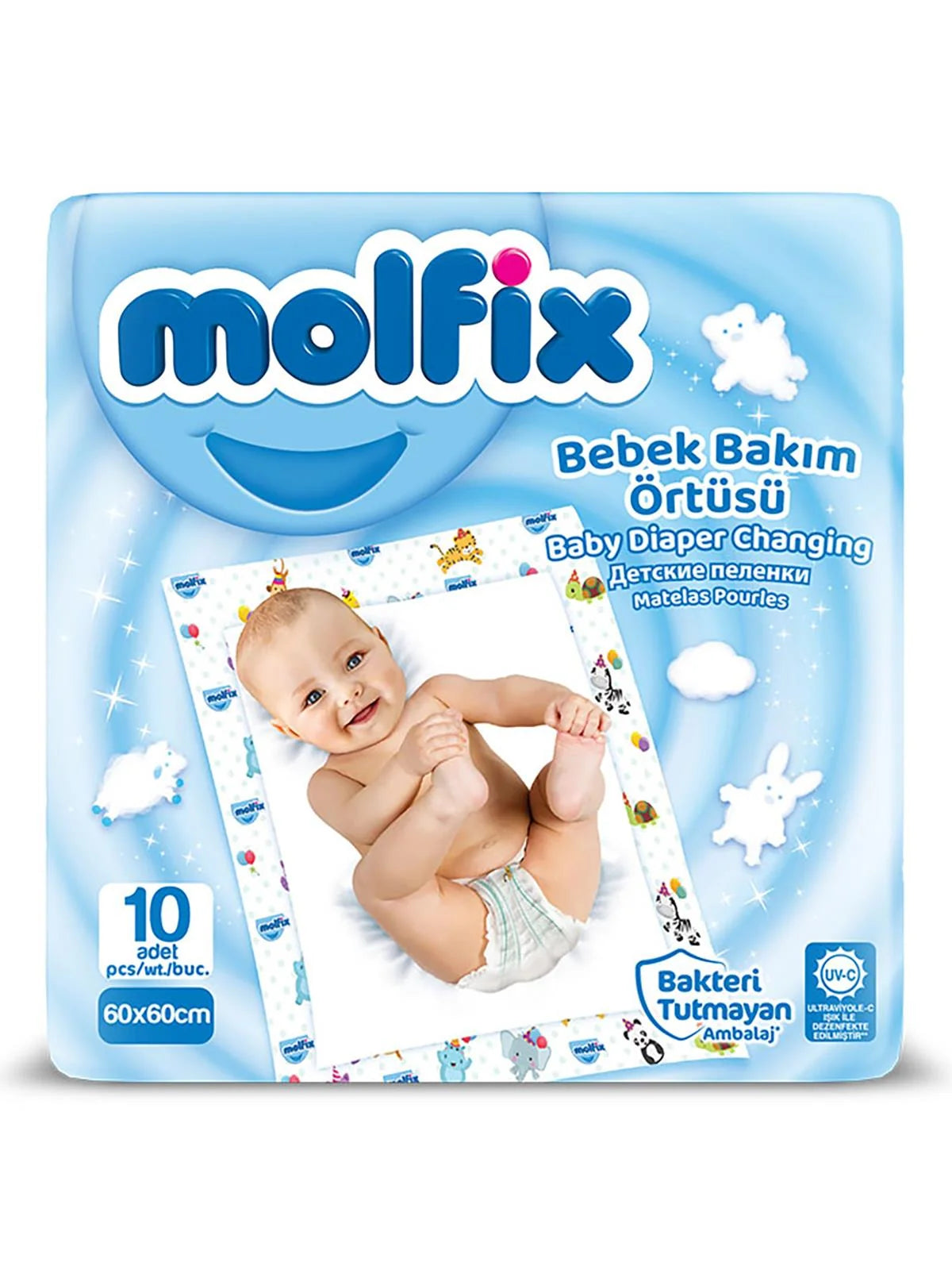 Molfix – Shtroja Njëpërdorimshme për Ndërrimin e Bebit, 60 × 60 cm – foto 5