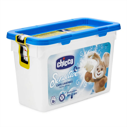Chicco Sensitive – Kapsula Detergjenti për Rrobat e Bebit 0+, 16 Copë – foto 2