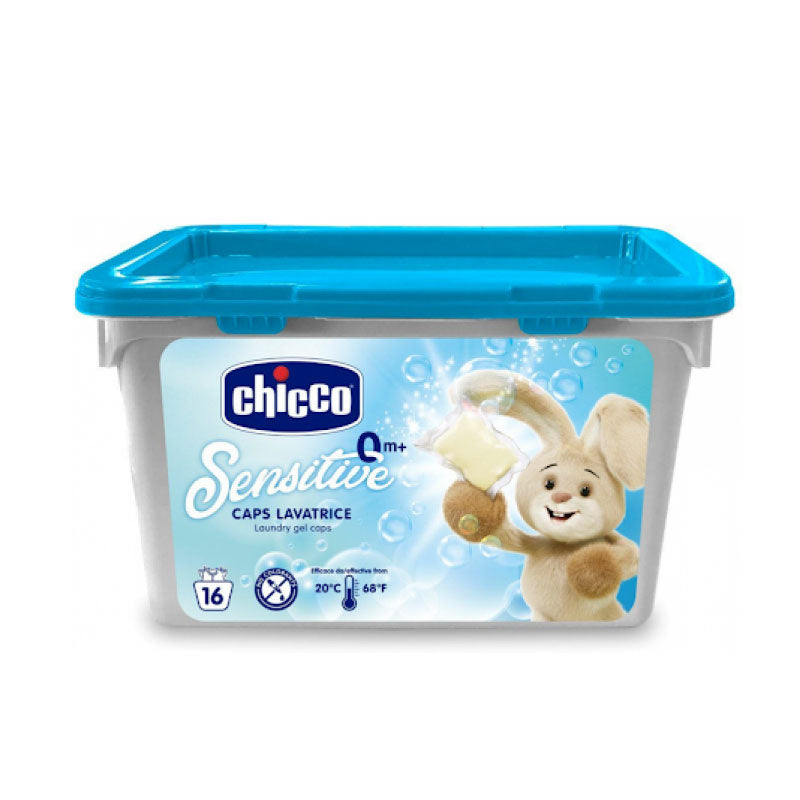Chicco Sensitive – Kapsula Detergjenti për Rrobat e Bebit 0+, 16 Copë – foto 1