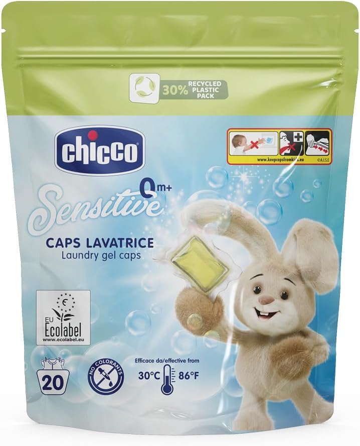 Chicco Sensitive – Kapsula për Larjen e Rrobave 0+, 20 Copë – foto 1