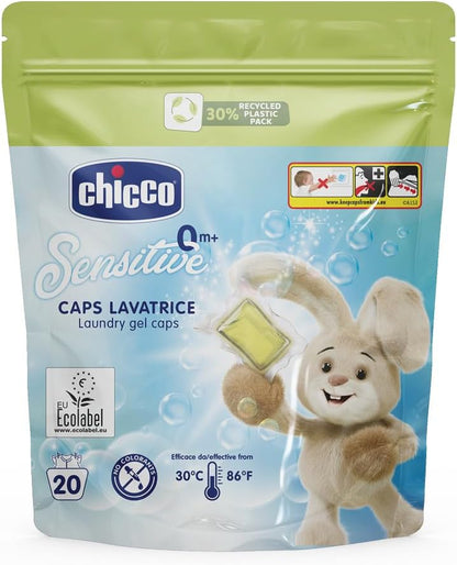 Chicco Sensitive – Kapsula për Larjen e Rrobave 0+, 20 Copë – foto 1