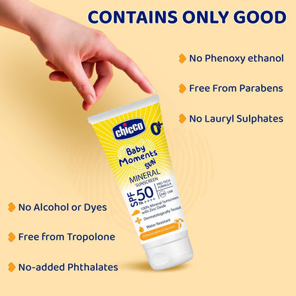 Chicco Baby Moments – Krem Mbrojtës nga Dielli SPF 50+ 0M+, 75 ml – foto 6
