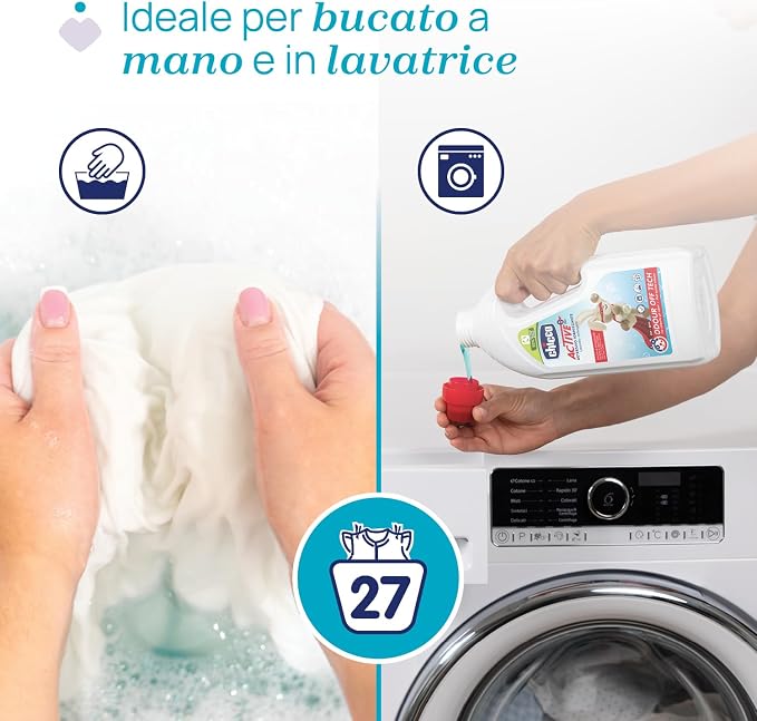 Chicco – Detergjent Higjienizues për Rrobat e Bebit 0+, 1.5 L – foto 4