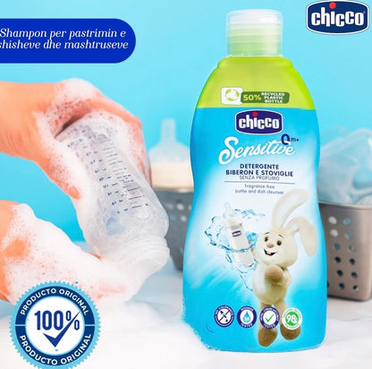 Chicco Sensitive – Detergjent për Shishe dhe Enë të Bebit 0+, 300 ml – foto 5