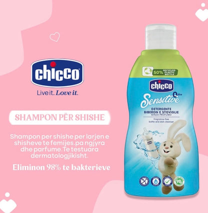 Chicco Sensitive – Detergjent për Shishe dhe Enë të Bebit 0+, 300 ml – foto 2