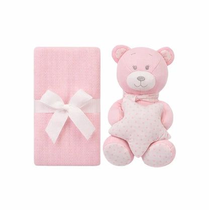 Set Dhuratë për Bebe – Batanije 100 × 75 cm dhe Lodër Pellushi, 2‑në‑1 – foto 2