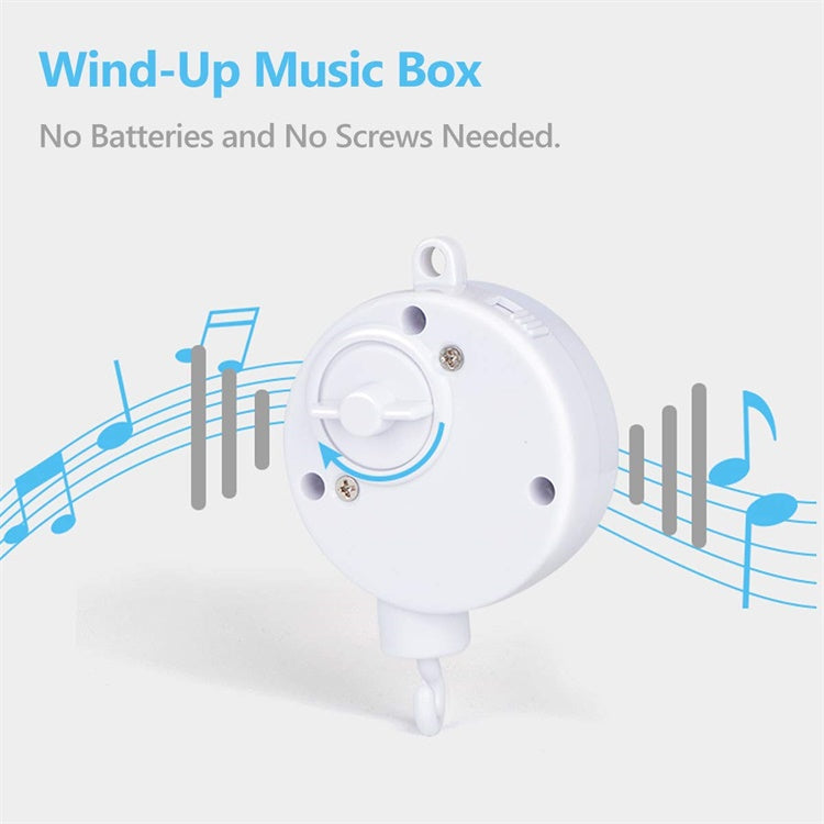 Lodër Muzikore Rrotulluese për Shtratin e Bebit – 360°