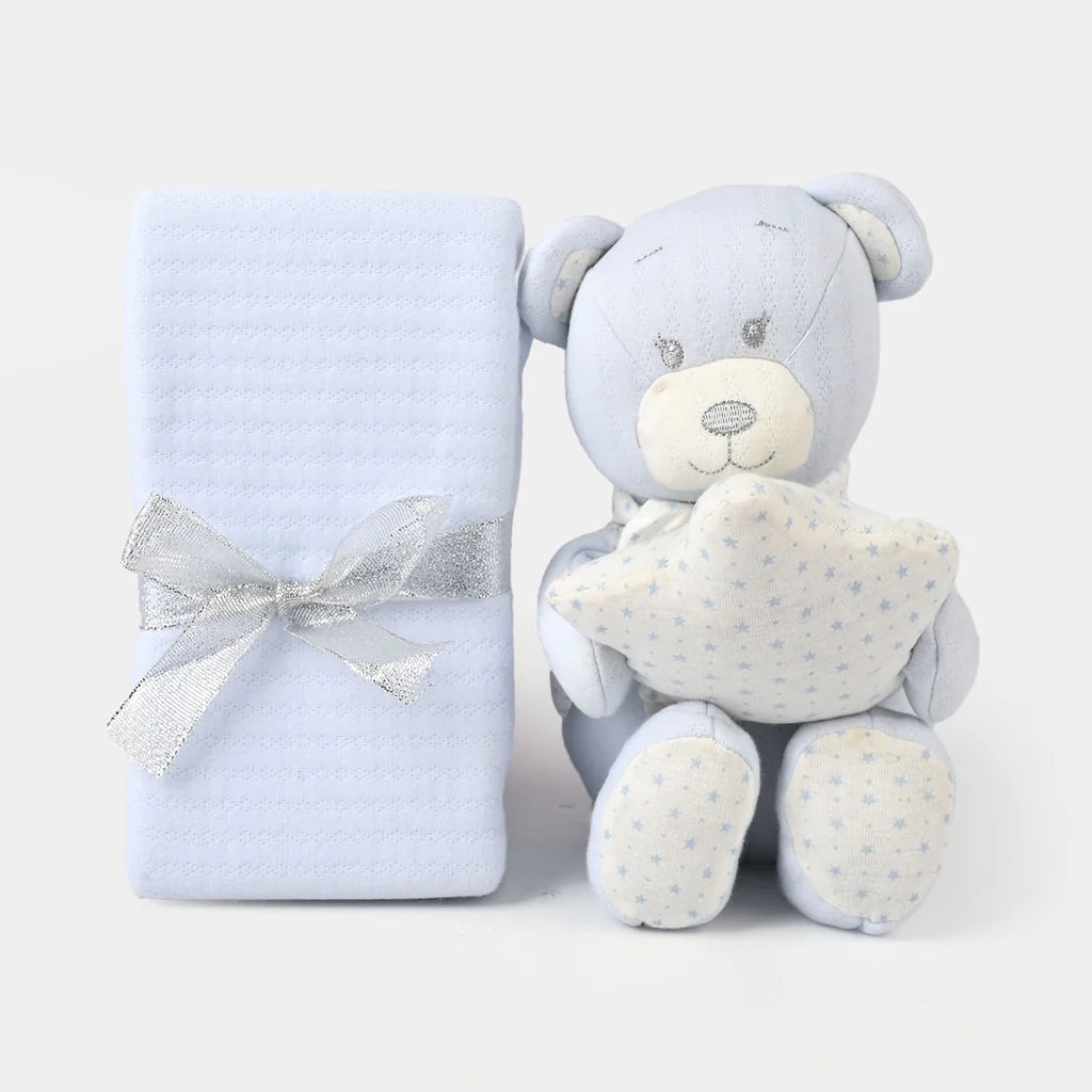 Set Dhuratë për Bebe – Batanije 100 × 75 cm dhe Lodër Pellushi, 2‑në‑1 – foto 3