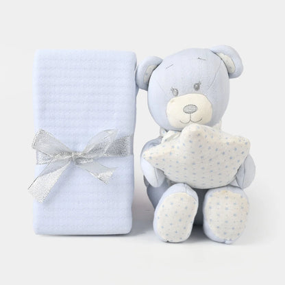 Set Dhuratë për Bebe – Batanije 100 × 75 cm dhe Lodër Pellushi, 2‑në‑1 – foto 3