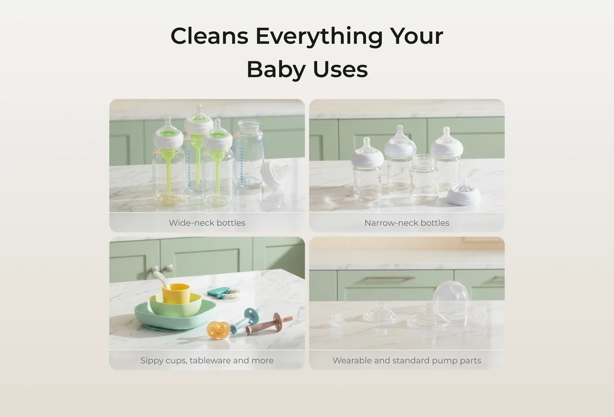 Momcozy 4‑në‑1 – Larëse, Sterilizues dhe Tharëse për Shishe Bebi – foto 5