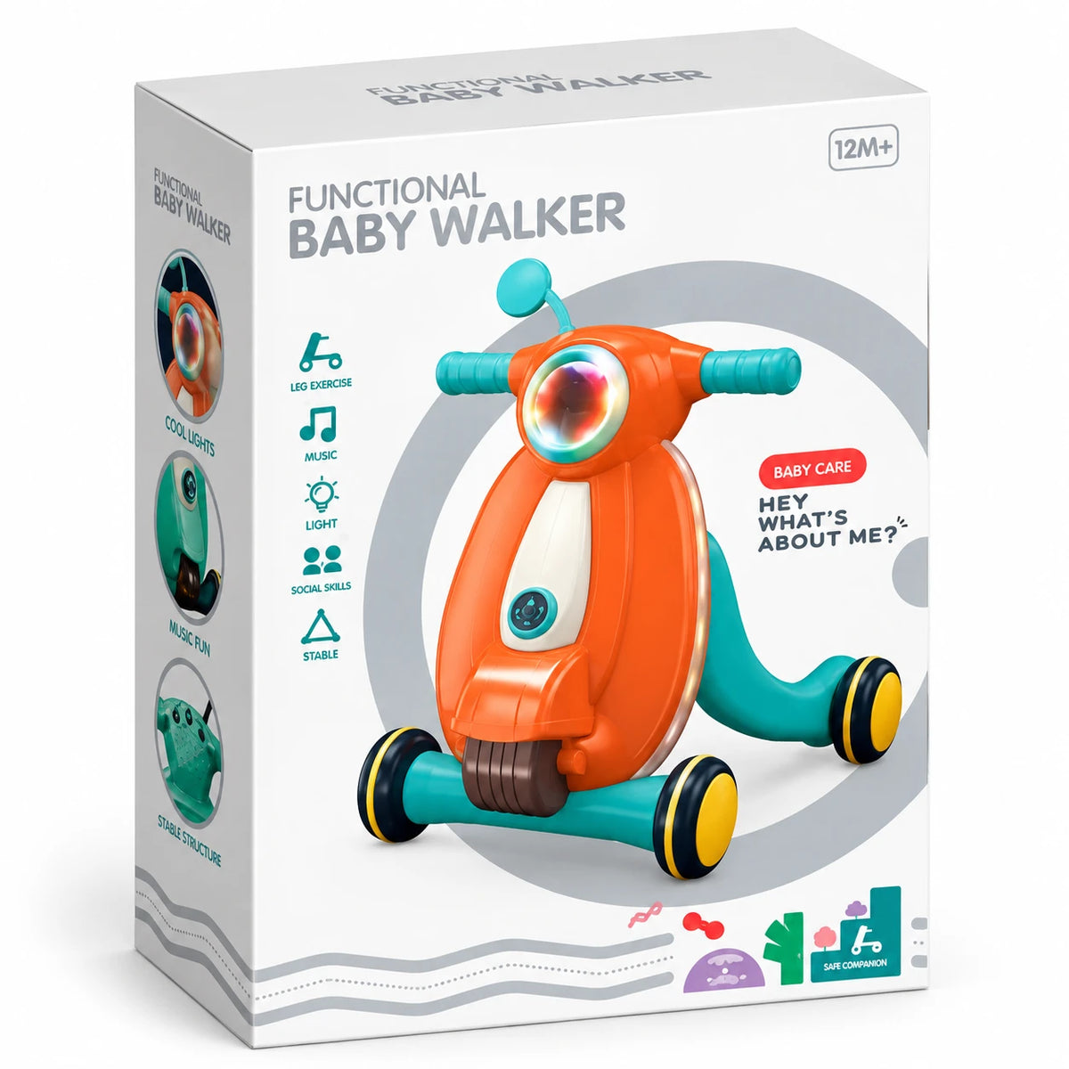 Baby Walker – Ecëse Multifunksionale për Bebe me Muzikë dhe Drita