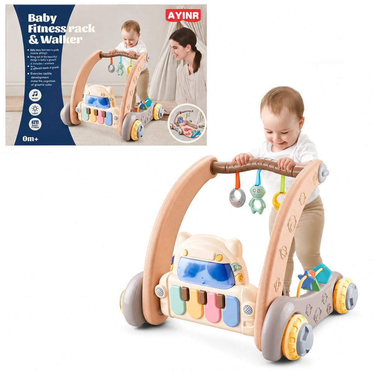 Baby Walker – Vendlojë Baby Gym Multifunksionale për Bebe 0–12 Muaj