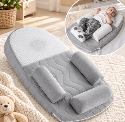 Babyjem Dyshek Ergonomik Anti-Reflux dhe Anti-Kolik për Bebe – me Bërthama Qershie për Ngrohjen e Barkut 0+