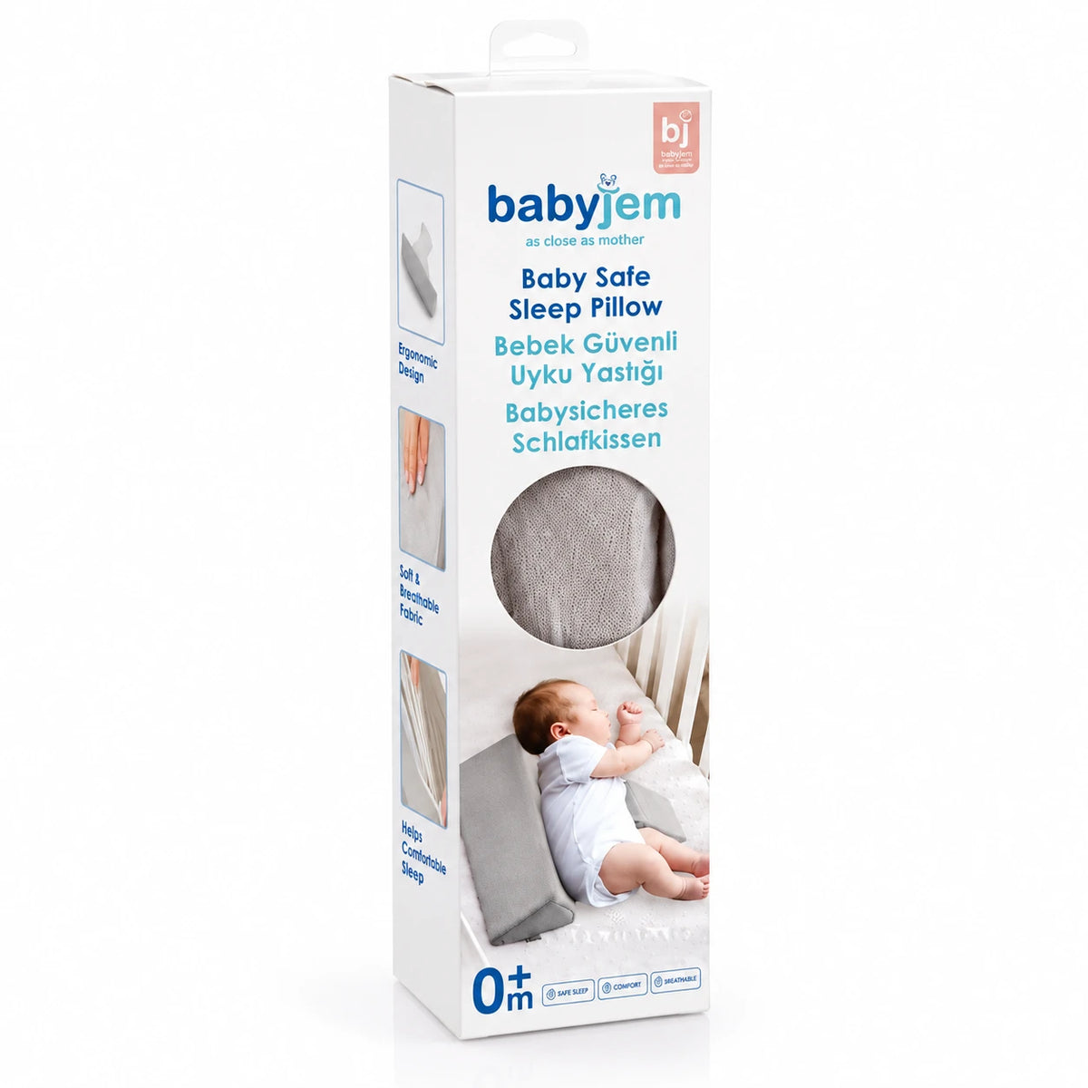 Babyjem Jastëk Pozicionues për Gjumë dhe Mbështetje të Bebes 0+