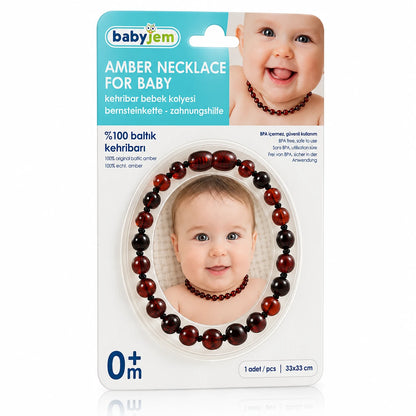 Babyjem Qelibar Natyral për Bebe – 100% Baltic Amber, 0+