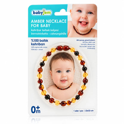 Babyjem Qelibar Natyral për Bebe – 100% Baltic Amber, 0+