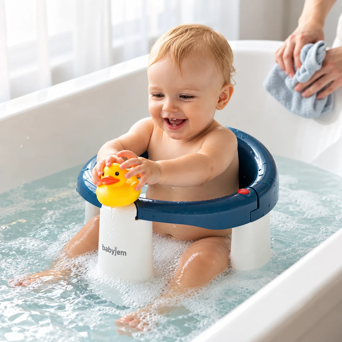 Babyjem Ulëse 2-në-1 për Banjë dhe Ushqim – Anti-Slip me Hapje Përpara