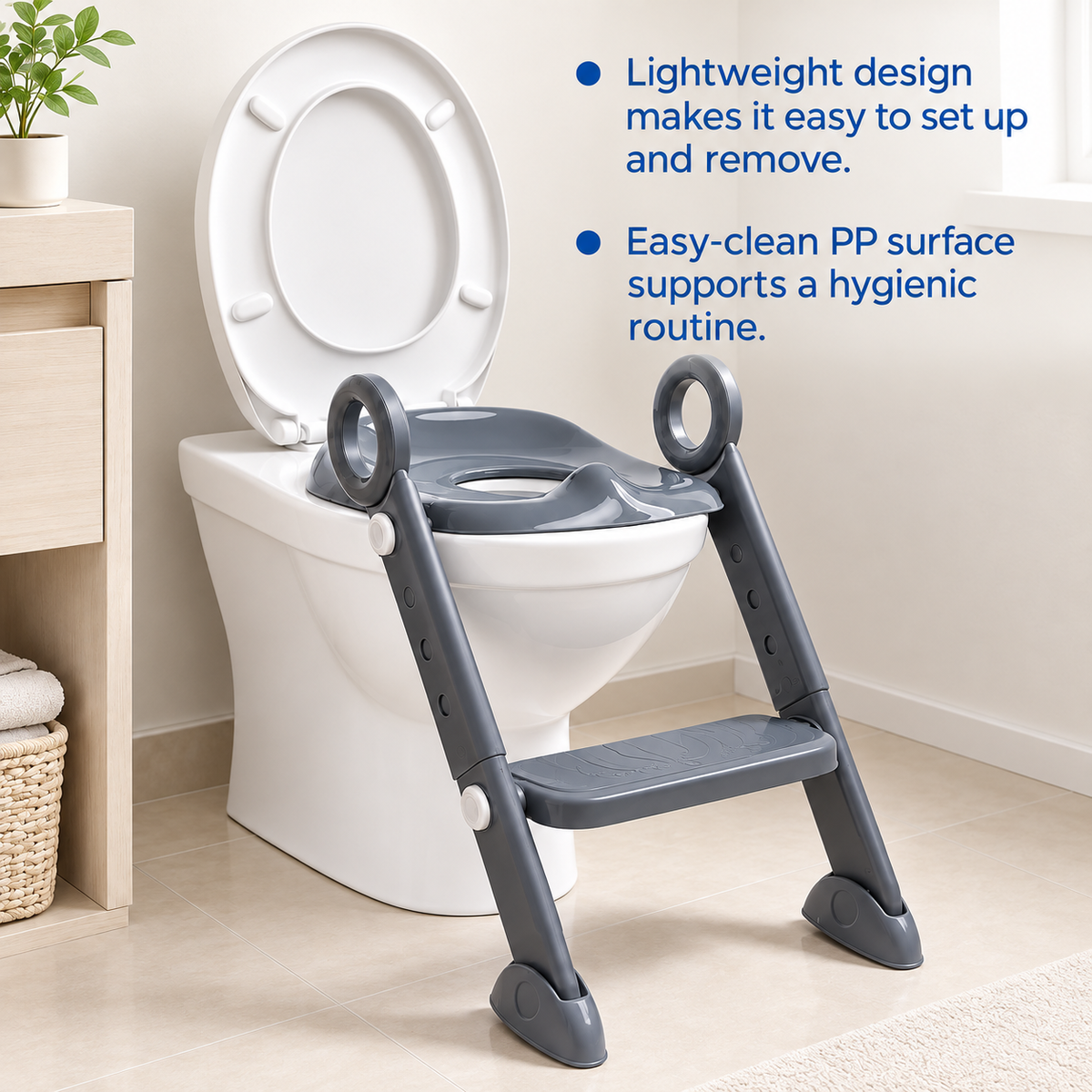 Babyjem Ulëse – Adaptues WC i Palosshëm për Fëmijë me Shkallë
