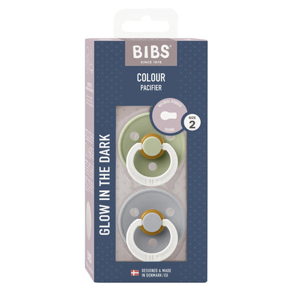 BIBS Colour GLOW Biberon Qetësues që Ndriçon në Errësirë – 2 Copë