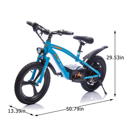 Biçikletë Elektrike 24V 300W për Fëmijë 5–12 Vjeç me Rrota 16″