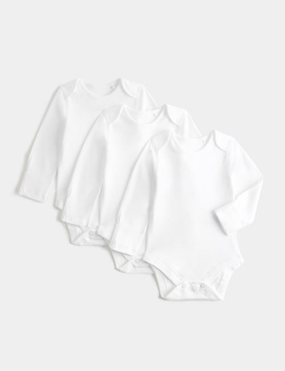 Body me Mëngë të Gjata për Bebe – Set 3 Copë, 100% Pambuk