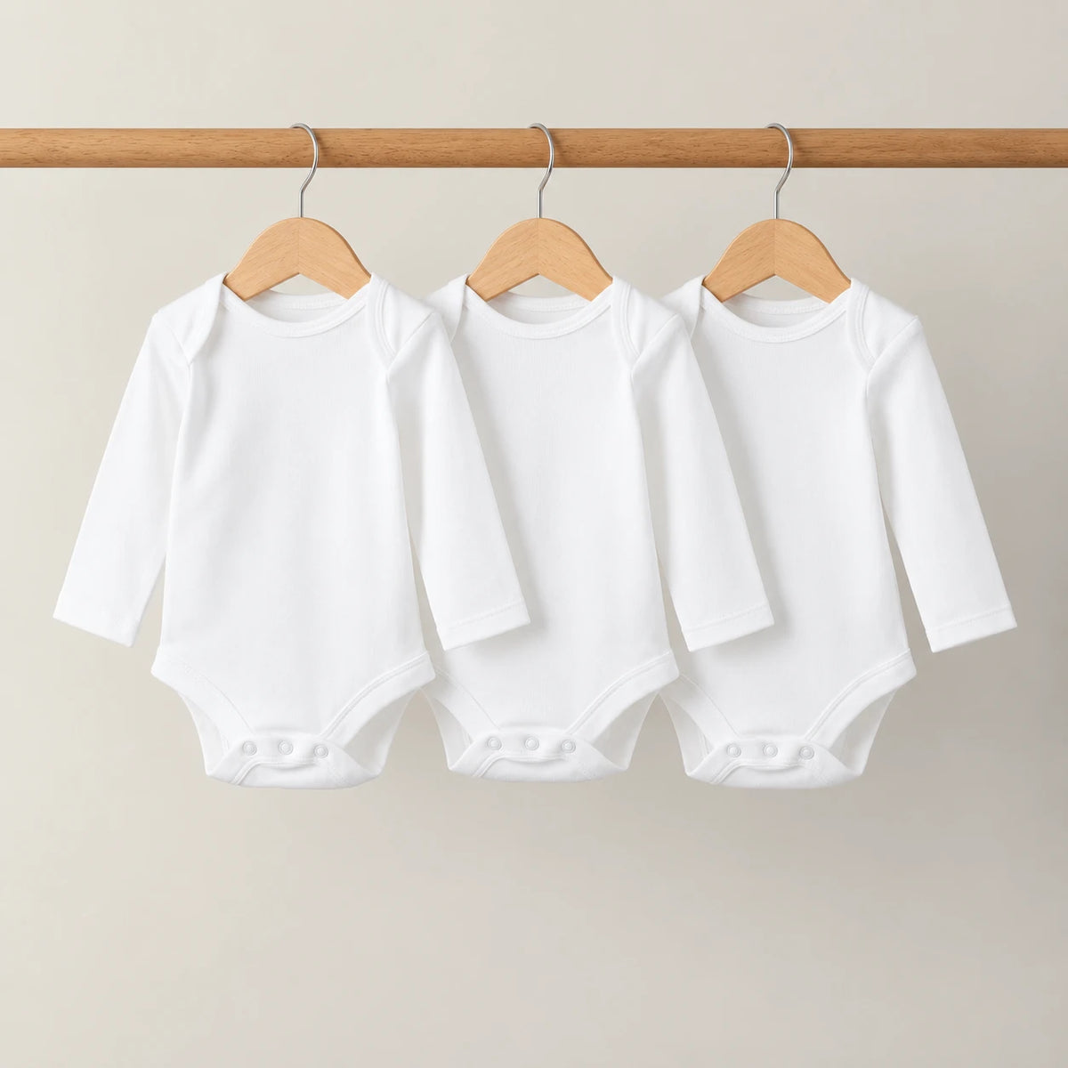 Body me Mëngë të Gjata për Bebe – Set 3 Copë, 100% Pambuk