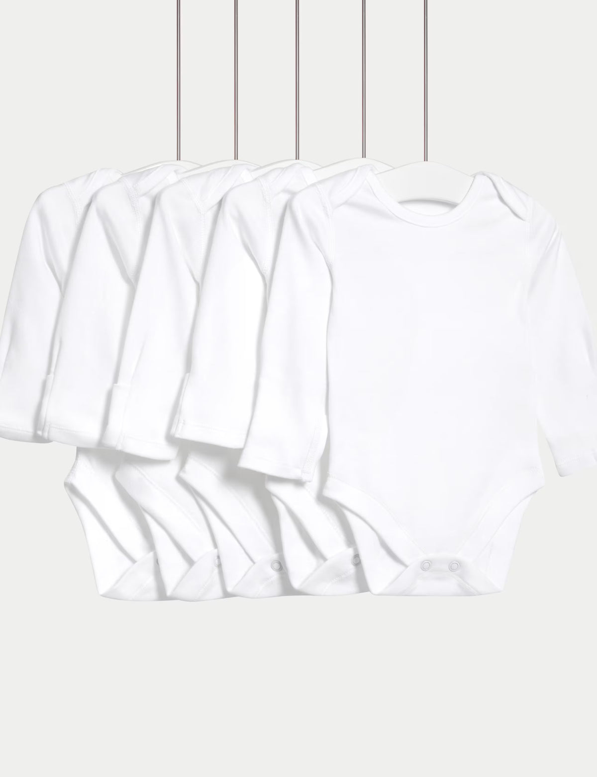 Body me Mëngë të Gjata për Bebe – Set 5 Copë, 100% Pambuk