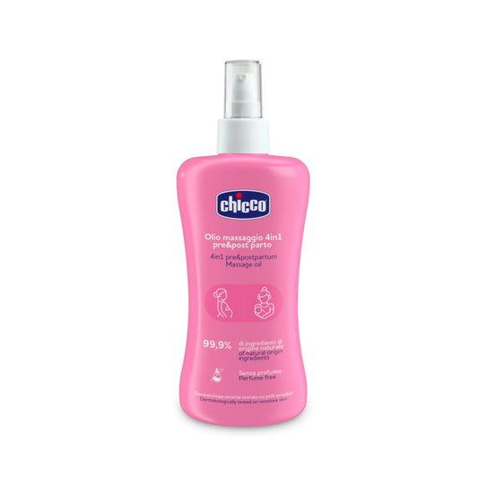 Chicco 4‑në‑1 – Vaj Masazhi Para dhe Pas Lindjes, 200 ml – foto 1