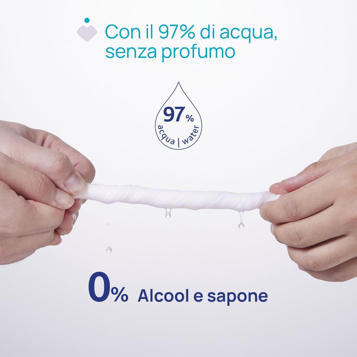 Chicco Biodegradable Baby Wipes – Peceta Biodegraduese për Bebe me 97% Ujë, 0M+