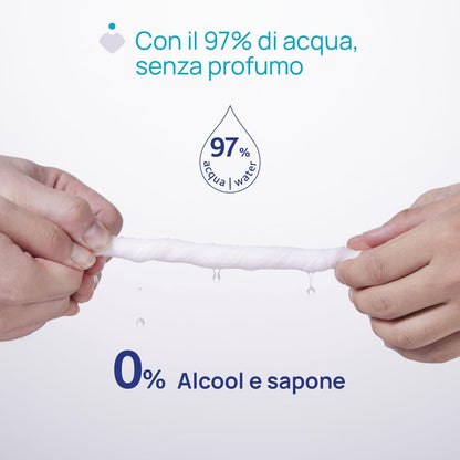 Chicco Biodegradable Baby Wipes – Peceta Biodegraduese për Bebe me 97% Ujë, 0M+