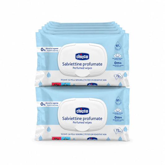 Chicco Multi-Purpose Baby Wipes – Peceta të Lagura për Bebe, 12 × 72 Copë