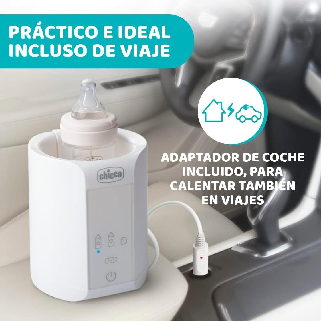 Chicco Home–Travel – Ngrohës për Biberon dhe Ushqim, 3 Programe, 220 W