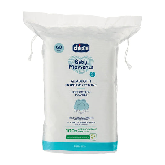 Chicco Soft Cotton Square – Pambuk i Butë Katror për Bebe 0M+ – foto 1