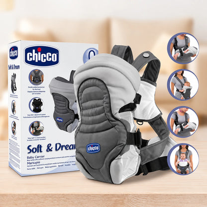 Chicco Soft & Dream – Kangur (Mbajtëse Ergonomike) për Bebe me 3 Pozicione Mbajtjeje