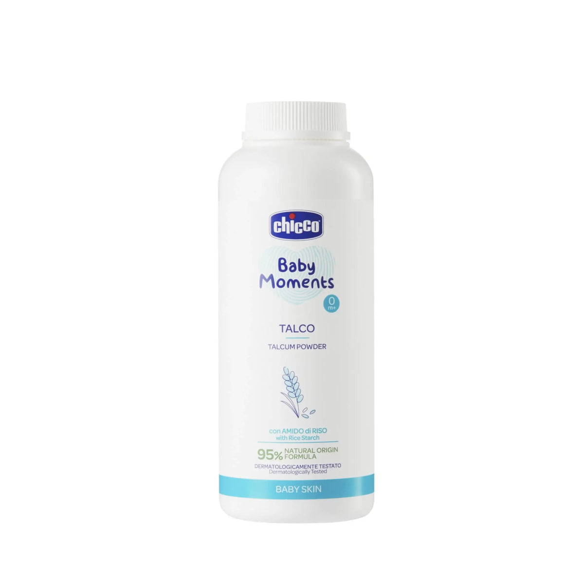 Chicco Baby Moments – Pudër për Bebe me Niseshte Orizi 0M+, 150 g – foto 1