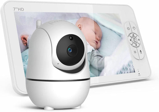 DARMLINK Baby Monitor 7″ HD me 2 Kamera – Night Vision, VOX dhe Zoom 4X