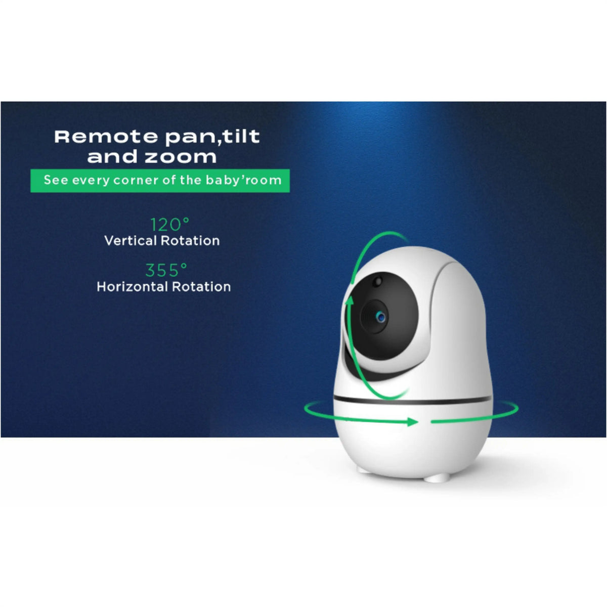 DARMLINK Baby Monitor 7″ HD me 2 Kamera – Night Vision, VOX dhe Zoom 4X